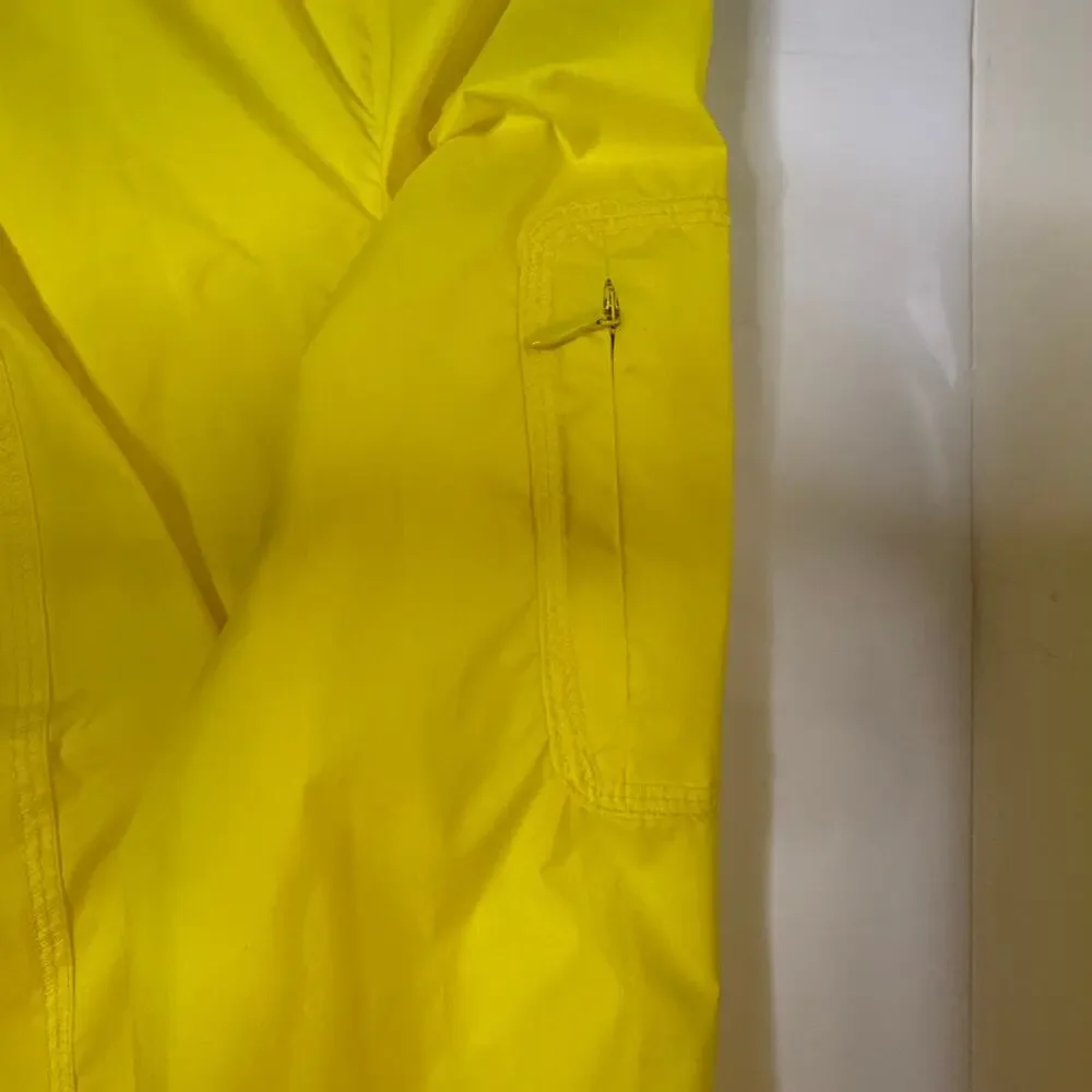 Talbots Bright Yellow Hooded Windbreaker Sz Sp